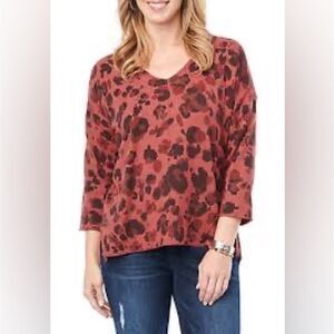 Democracy Cutout Back Leopard Sweater